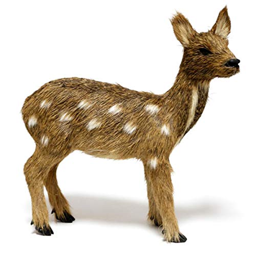 LUCKFY Realista de la simulación Modelo Animal - Bosque Modelo Ciervo almizclero - Realista Relleno Deer River Figurita para Regalos de la decoración del hogar Adornos para niños,Female