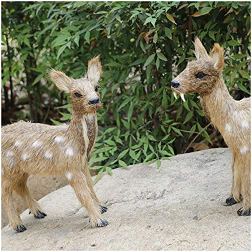 LUCKFY Realista de la simulación Modelo Animal - Bosque Modelo Ciervo almizclero - Realista Relleno Deer River Figurita para Regalos de la decoración del hogar Adornos para niños,Female