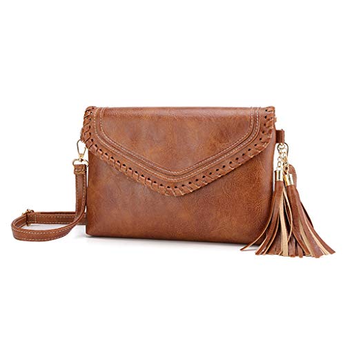 Luckycat bolso Elegante del Bandolera Borla Color del Golpe del diseño Bolso Crossbody del Satchel del Mensajero del Estilo Bolsos Bandolera De Pequeña Piel De Baratos Bolso Hombro Para Mujer Niñas