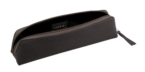 Lucrin - Estuche para lápices - Marrón - Piel Grano