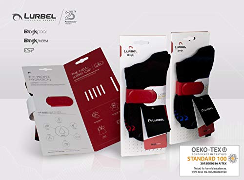 Lurbel "Tiwar - Calcetines Cortos prémium para Correr, con Canales para la circulación del Aire, Ligeramente Acolchados, para Hombre y Mujer, Color Schwarz-Pistazie, tamaño 35-38