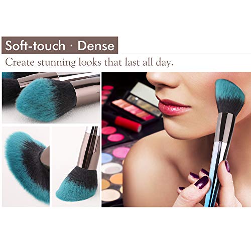 Luxspire 7PCS Professional Makeup Brush, Make up Brushes Set Powder Brush Eyelash Brush Eye Brow Brush Cosmetic Brush Set Makeup Tool with Rhombus Brush Handle