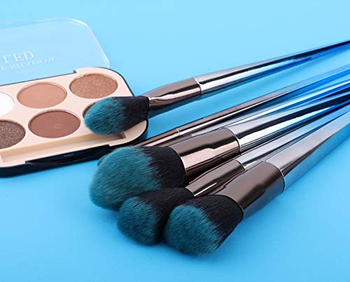 Luxspire 7PCS Professional Makeup Brush, Make up Brushes Set Powder Brush Eyelash Brush Eye Brow Brush Cosmetic Brush Set Makeup Tool with Rhombus Brush Handle