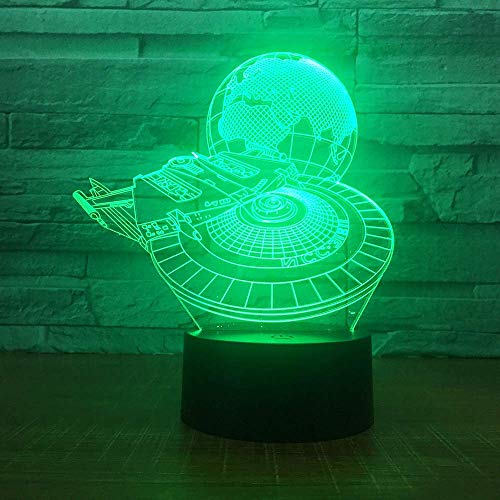 Luz Ambiente, Navegando Elf mariposa Lobo pato cambio de 7 colores Ilusión óptica Se enciende pato regalo de Halloween Luz De Humor (Color : Duck)