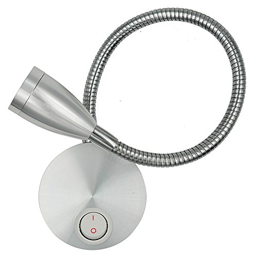 Luz Lectura Cuello Ganso,Lectura de LED de 360 grados luz lámpara, 3W Brillante Luces de La Noche Lámpara de Mesa Con El Interruptor para Leer