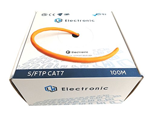 LW Cable de tendido electrónico de alta calidad Cable de red Gigabit S/FTP PIMF 1000MHz Cat7 4x2xAWG23 LSZH Cableado Cable de datos LanCable CAT7 Naranja Cat7 100m