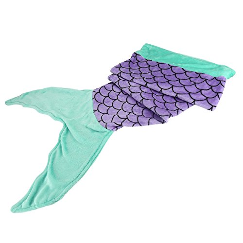 Lx-Top Sirena Cola Manta súper Suave y cálido Franela Edredón Ultra Cómodo para niños Bolsa de Dormir para Todas Las Temporadas Leyendo Acecho Cámping Coche Sofá Cama