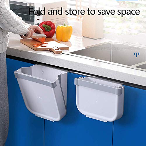 LXZSP Cubos de Cocina Cubo de Basura montado en la Pared, Bote de Basura Plegable Que Ahorra Espacio sin doblarse, 6L y 10L, Apto para Cocina, Sala de Estar, Dormitorio, baño
