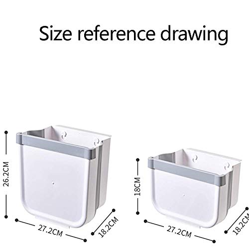 LXZSP Cubos de Cocina Cubo de Basura montado en la Pared, Bote de Basura Plegable Que Ahorra Espacio sin doblarse, 6L y 10L, Apto para Cocina, Sala de Estar, Dormitorio, baño