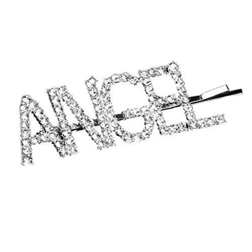 Lyguy - Horquillas para el Pelo con Purpurina Minimalista Alineada para Novia, Boda, Divertidas Letras, pasadores para el Pelo, para Despedida de Soltera, para Fiestas Rosa Angel