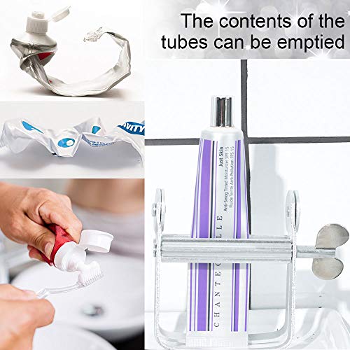 LYTIVAGEN Exprimidor de Tubos Metálico, Dispensador de Pasta Dental, Apretadores de Tubos para Pasta de Dientes, Pintura, Crema de Manos, Crema de Pelo