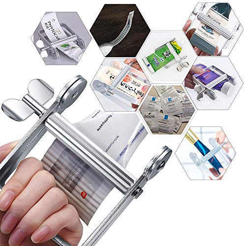 LYTIVAGEN Exprimidor de Tubos Metálico, Dispensador de Pasta Dental, Apretadores de Tubos para Pasta de Dientes, Pintura, Crema de Manos, Crema de Pelo