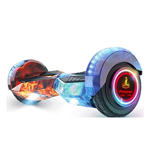 LYYJIAJU Auto Balance de Scooters Junta Vespa Vuelo estacionario, Equilibrio Vespa Overboardboard 8 Pulgadas Inteligente Scooter eléctrico for Adultos niños-Bluetooth llevó la luz