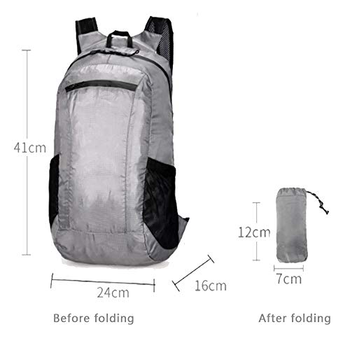 LZHA Mochila ultraligera pequeña mochila de senderismo plegable al aire libre mochila impermeable adecuada para hombres y mujeres senderismo al aire libre, azul lago