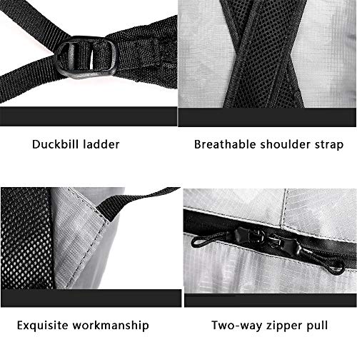 LZHA Mochila ultraligera pequeña mochila de senderismo plegable al aire libre mochila impermeable adecuada para hombres y mujeres senderismo al aire libre, azul lago