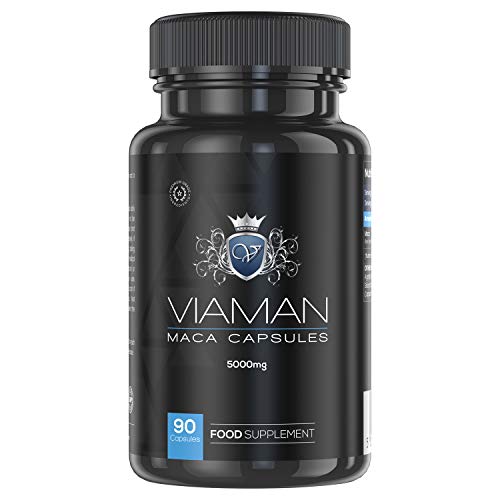Maca Andina Cápsulas Pura Concentrada Vegana Alta Dosis 5000 mg - Aumenta Testosterona, Rendimiento Masculino, Concentración y Energía, Potenciador Masa Muscular, Estimulante Natural, 90 Cápsulas