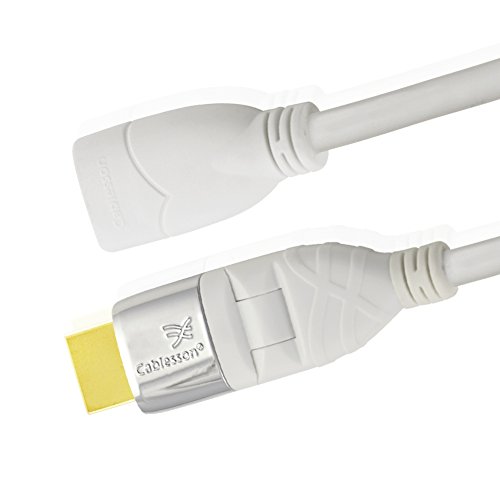 Mackuna Flex Plus 0.2M Cable de extensi?n HDMI Audio - Video con Ethernet (1080P, 4k2k, PS4, XBOX ONE, DVD, Blu-ray, SKY HD, VIRGIN BOX, UHD, FULL HD, PLASMA & TV LED, 3D TV Plomo, ARC, Dolby TrueHD