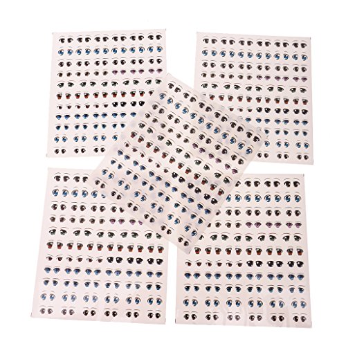 MagiDeal 5 Sistemas Pegatinas de Ojos Dibujos Animados Ojos Pegatinas Hinchadas para Niños Tarjetas Scrapbooking - C#