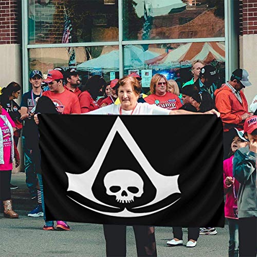 maichengxuan Assassin'S Creed1 Banderas 3 X 5 Ft Outdoor Garden Courtyards Decor Porch Balcony Lightweight Banderas - UV Fade Resistant