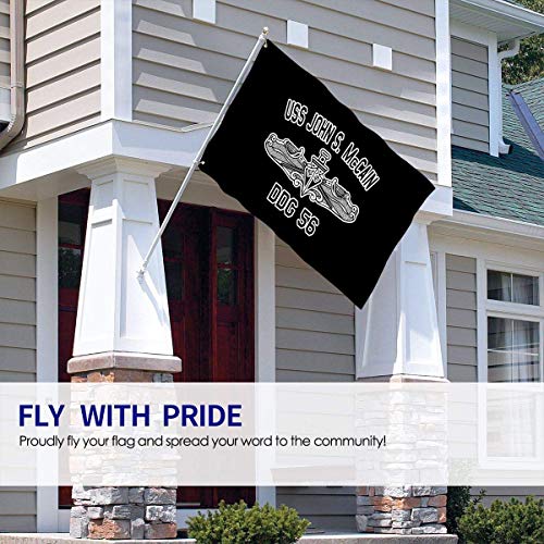 maichengxuan Bandera de Jardín 3 X 5 Ft USS John S McCain DDG56 Home Decoration Durable Polyester for Outdoor/Indoor/Garden