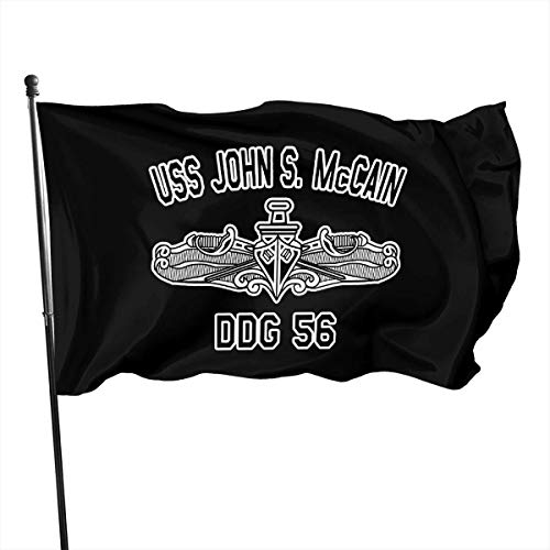 maichengxuan Bandera de Jardín 3 X 5 Ft USS John S McCain DDG56 Home Decoration Durable Polyester for Outdoor/Indoor/Garden
