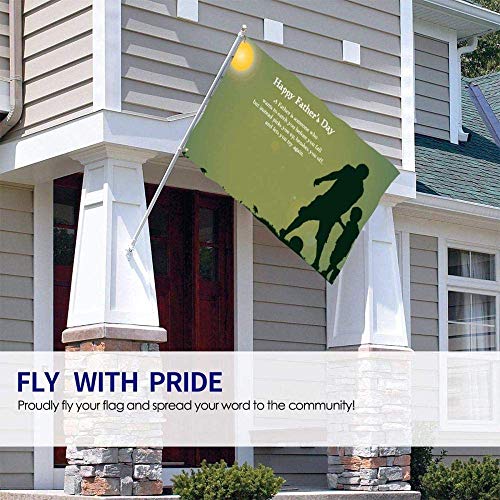 maichengxuan Bandera de Jardín Sign Outdoor Party Indoor Banner 3x5 FT Home Bandera Decoration Happy Father S Day ~ Greetings SMS