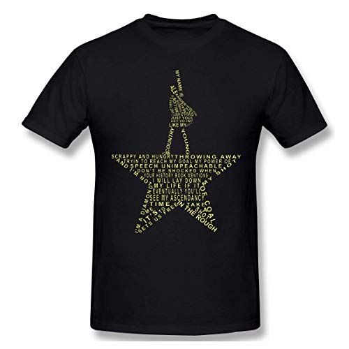 maichengxuan Musicals Hamilton hombres Casual personalizado manga corta camiseta negro Hamilton Ton una música americana