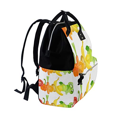 Maíz Pintado Vegetal Fruta Bolsas de pañales de gran capacidad Mamá Mochila Múltiples funciones Bolso de lactancia Bolso de mano para niños Cuidado del bebé Viajes Mujeres diarias