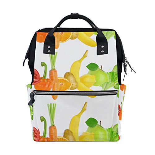 Maíz Pintado Vegetal Fruta Bolsas de pañales de gran capacidad Mamá Mochila Múltiples funciones Bolso de lactancia Bolso de mano para niños Cuidado del bebé Viajes Mujeres diarias
