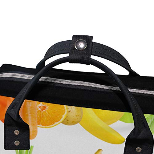 Maíz Pintado Vegetal Fruta Bolsas de pañales de gran capacidad Mamá Mochila Múltiples funciones Bolso de lactancia Bolso de mano para niños Cuidado del bebé Viajes Mujeres diarias