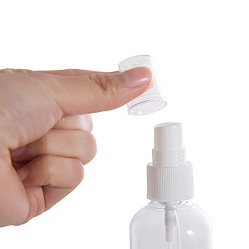 MaJia 3Pcs Botella de Spray Pet Ligero Reutilizable Portátil para Loción Hidratante Rocío Puro Locion Accesorios de Viaje (3A)