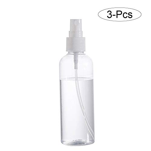 MaJia 3Pcs Botella de Spray Pet Ligero Reutilizable Portátil para Loción Hidratante Rocío Puro Locion Accesorios de Viaje (3A)