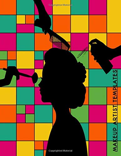 Makeup Artist Templates: Blank Make Up Face Charts - Vintage Abstract