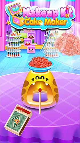 Makeup Kit Cake Maker - Girls Rainbow Glitter Makeup Baking Salon Games