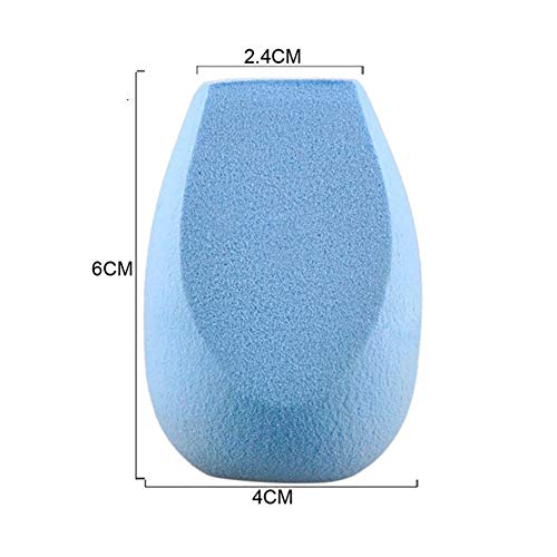 Makeup Sponge Fashion Girl Single Product 1pcs Maquillaje Blender Foundation Puff Oblique 3D Powder Puff Sponges Makeup Sponge (Color : Blue)