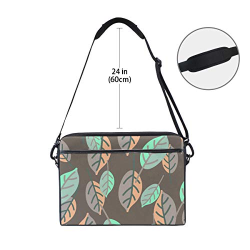 Maletín para maletín con Estilo para Laptop 15 Pulgadas con Correa para el Hombro para Hombres y Mujeres Hojas Hermosas