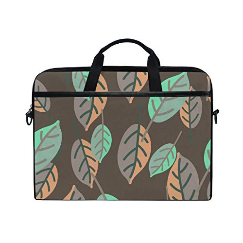 Maletín para maletín con Estilo para Laptop 15 Pulgadas con Correa para el Hombro para Hombres y Mujeres Hojas Hermosas
