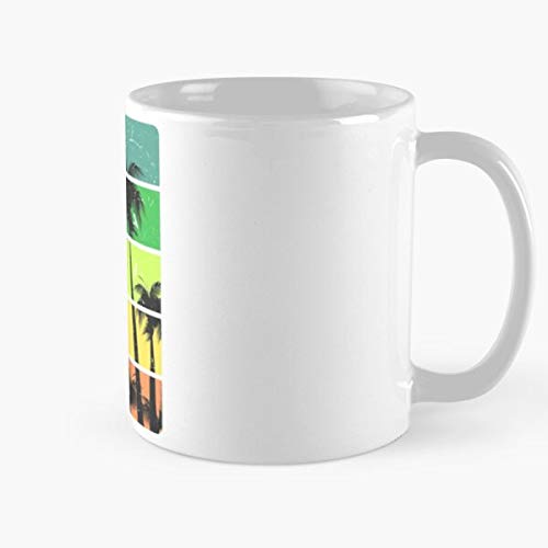 Mallorca Sun Palm Bikini Summer Travel Vacation Bathe Tree To La Mejor Taza de café de cerámica Blanca de 11 oz