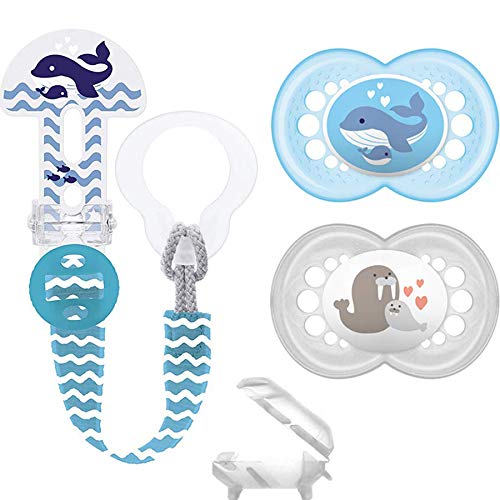 Mam Original Chupete látex 6 - 16 Juego De 2 ncluye ster ilisi ertra port Cajas Clip it. Fashion & Cover cinta para chupete con aspiradora Protección