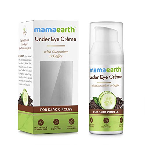 Mamaearth Natural Under Eye Cream for Dark Circles & Wrinkles with Coffee & Cucumber, 50 ml