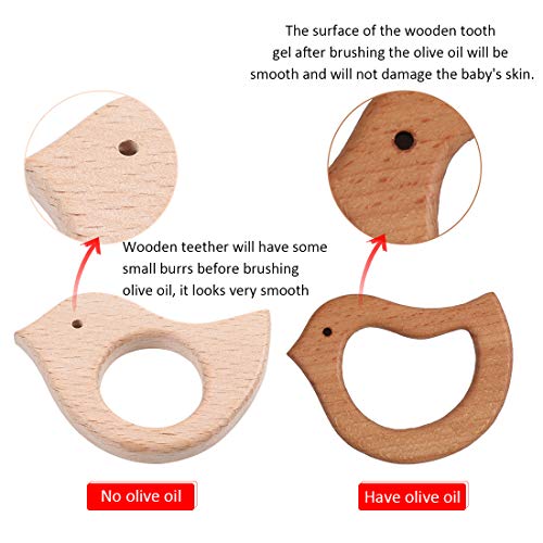 Mamimami Home DIY Juego De Dentición Para Bebés Collar De Silicona Para Lactancia Pulsera De Cuentas De Ganchillo Aceite De Oliva De Madera Pájaro Campana Chupete Clips Juguetes Montessori