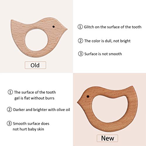 Mamimami Home DIY Juego De Dentición Para Bebés Collar De Silicona Para Lactancia Pulsera De Cuentas De Ganchillo Aceite De Oliva De Madera Pájaro Campana Chupete Clips Juguetes Montessori