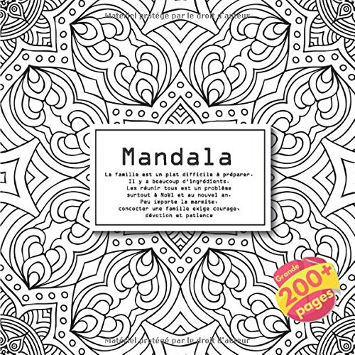 Mandala - La famille est un plat difficile à préparer. Il y a beaucoup d'ingrédients. Les réunir tous est un problème - surtout à Noël et au nouvel ... famille exige courage, dévotion et patience.