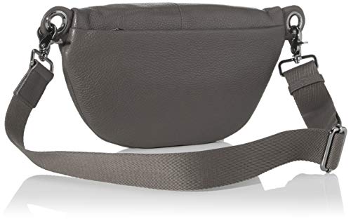 Mandarina Duck Mellow Leather Bum Bag, Bolsa de mensajero para Mujer, Gris (Smoked Pearl), 30x16x10 centimeters (W x H x L)