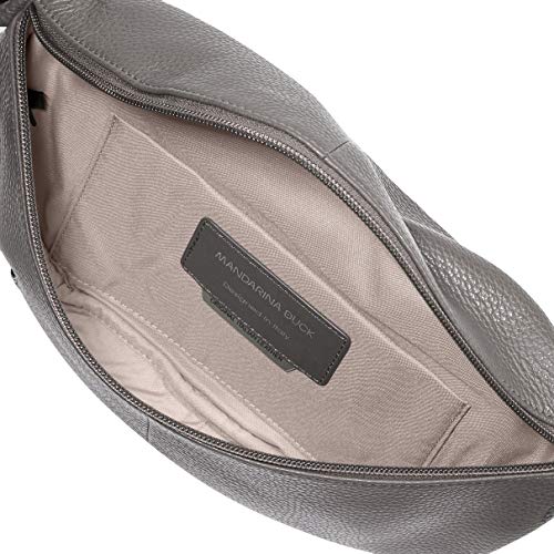 Mandarina Duck Mellow Leather Bum Bag, Bolsa de mensajero para Mujer, Gris (Smoked Pearl), 30x16x10 centimeters (W x H x L)