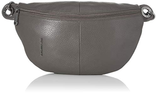Mandarina Duck Mellow Leather Bum Bag, Bolsa de mensajero para Mujer, Gris (Smoked Pearl), 30x16x10 centimeters (W x H x L)