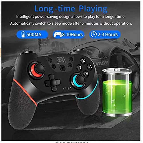 Mando Inalámbrico para Nintendo Switch y Switch Lite, Maegoo Bluetooth Mando Switch Pro Gamepad Joypad Joystick Admite Sensor 6 Gyro Axis Turbo y Dual Motor Vibration