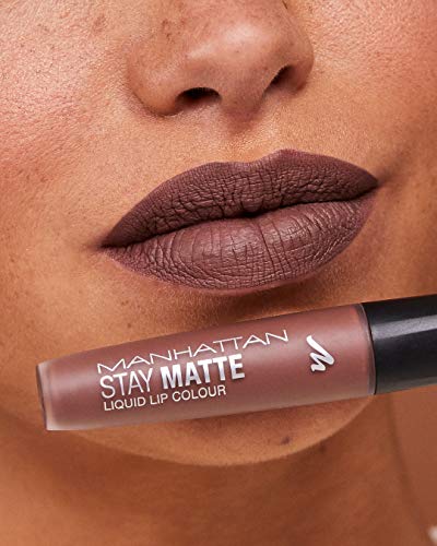 Manhattan Stay Matte Liquid Lip Colour 105 Raw Kiss - Pintalabios, 5,5 ml