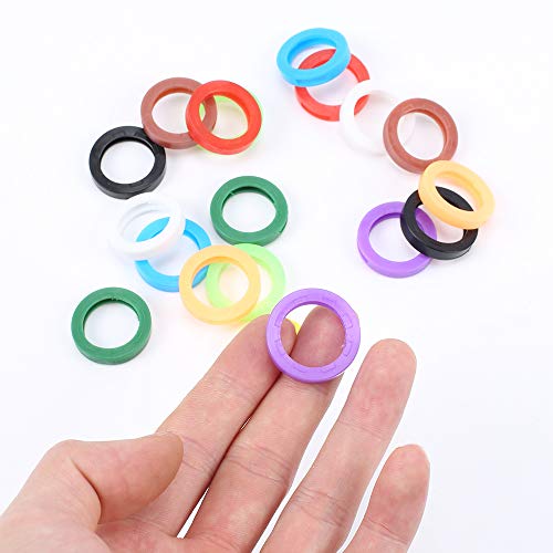 ManLee 20pcs Cubre Llaves Silicona Funda Llaves Casa Flexible Cubierta de Llave Colores Identificador de Llaves para Teclas Codificar Tapa de Identificación para Casa Oficina Hotel Ronda