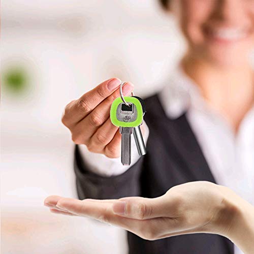 ManLee 20pcs Cubre Llaves Silicona Funda Llaves Casa Flexible Cubierta de Llave Colores Identificador de Llaves para Teclas Codificar Tapa de Identificación para Casa Oficina Hotel Ronda